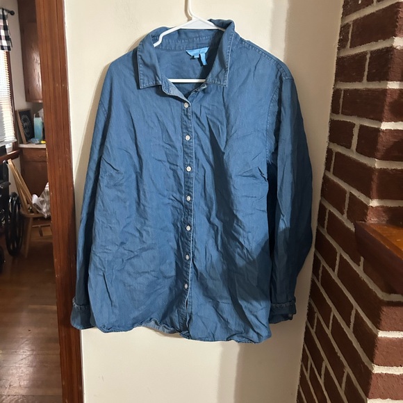 Draper James Denim Blue Shirt size 3x - Picture 1 of 4